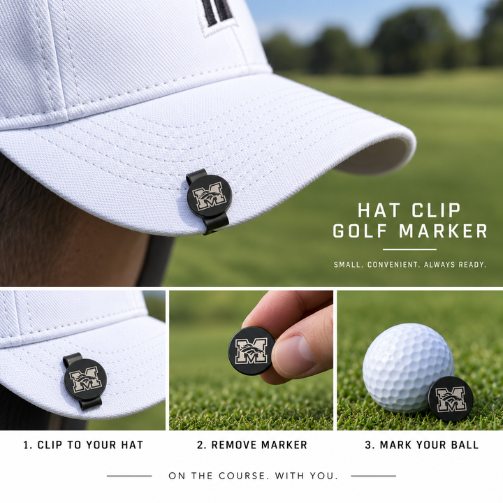Mustang Broncos Magnetic Golf Ball Marker Hat Clip