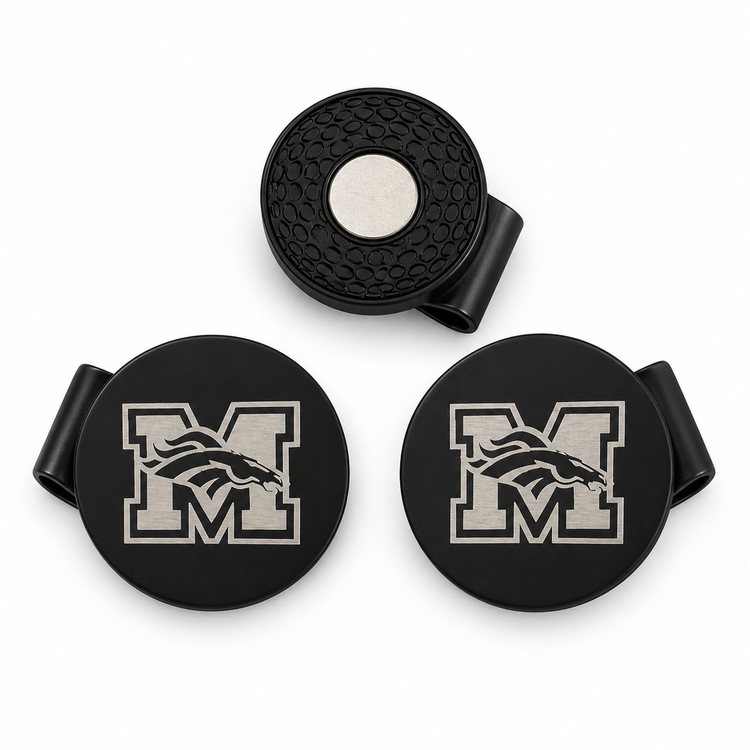 Mustang Broncos Magnetic Golf Ball Marker Hat Clip