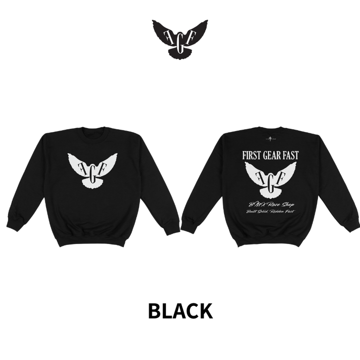 Youth Heavyweight Crewneck Sweatshirt – Classic Fleece Pullover | First Gear Fast