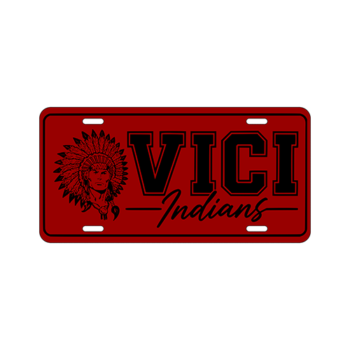 Vici Indians Car Tag