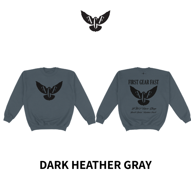 Youth Heavyweight Crewneck Sweatshirt – Classic Fleece Pullover | First Gear Fast