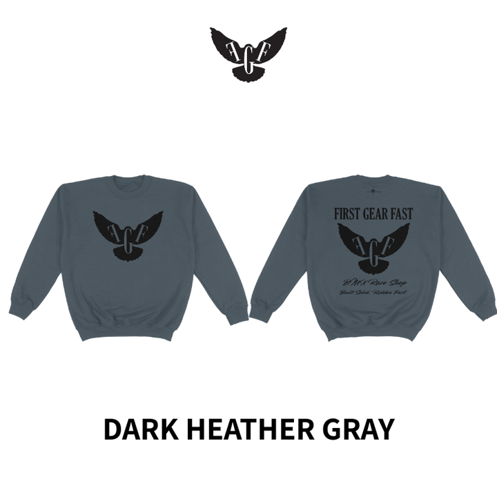 Youth Heavyweight Crewneck Sweatshirt – Classic Fleece Pullover | First Gear Fast