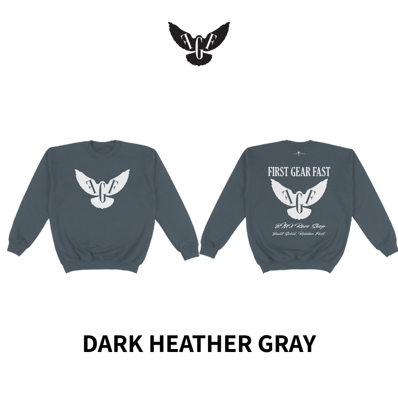 Youth Heavyweight Crewneck Sweatshirt – Classic Fleece Pullover | First Gear Fast
