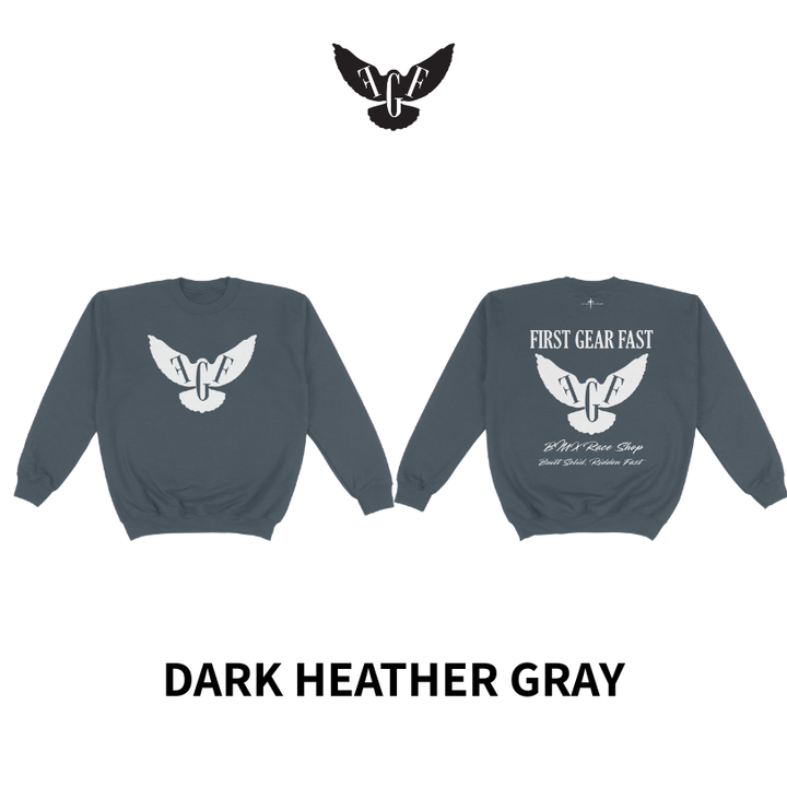 Youth Heavyweight Crewneck Sweatshirt – Classic Fleece Pullover | First Gear Fast
