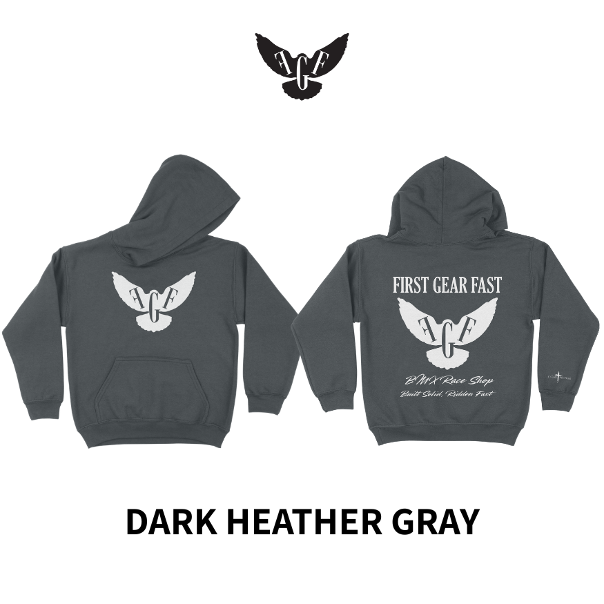 Youth Heavyweight Hoodie – Classic Fleece Pullover Sweatshirt | First Gear Fast