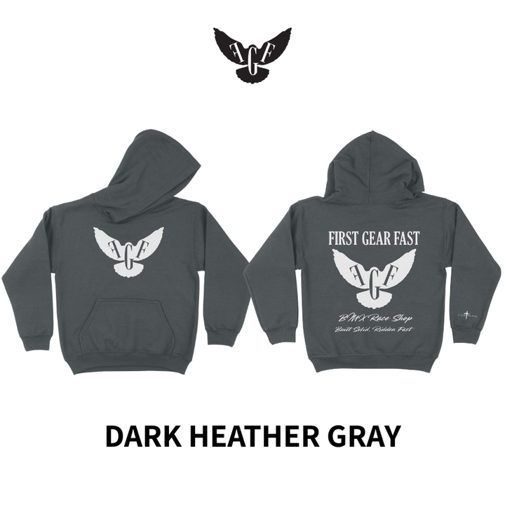 Youth Heavyweight Hoodie – Classic Fleece Pullover Sweatshirt | First Gear Fast
