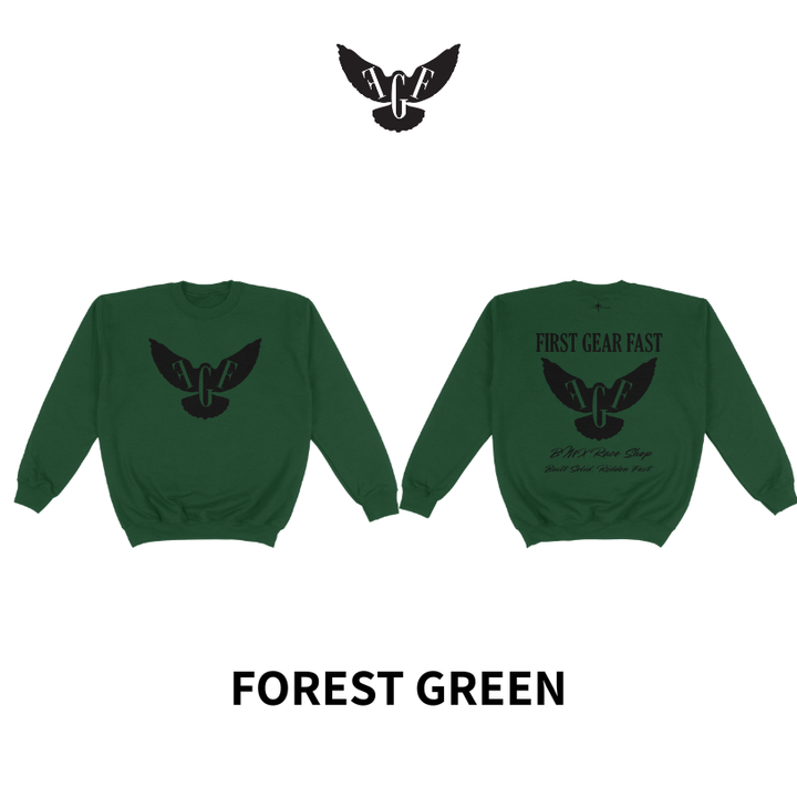 Youth Heavyweight Crewneck Sweatshirt – Classic Fleece Pullover | First Gear Fast
