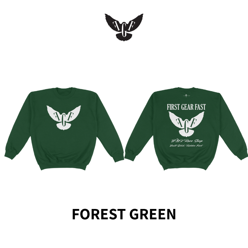 Youth Heavyweight Crewneck Sweatshirt – Classic Fleece Pullover | First Gear Fast
