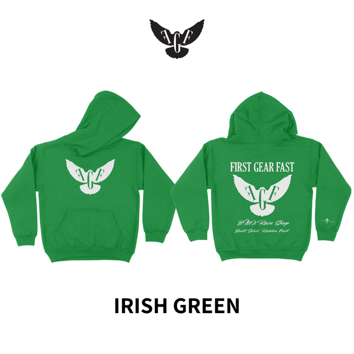 Youth Heavyweight Hoodie – Classic Fleece Pullover Sweatshirt | First Gear Fast