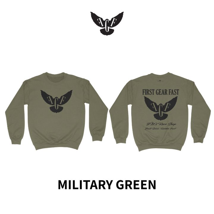 Heavyweight Crewneck Sweatshirt – Classic Fleece Pullover | First Gear Fast