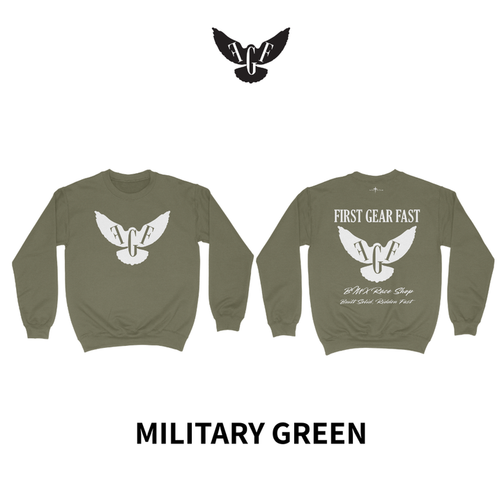 Heavyweight Crewneck Sweatshirt – Classic Fleece Pullover | First Gear Fast
