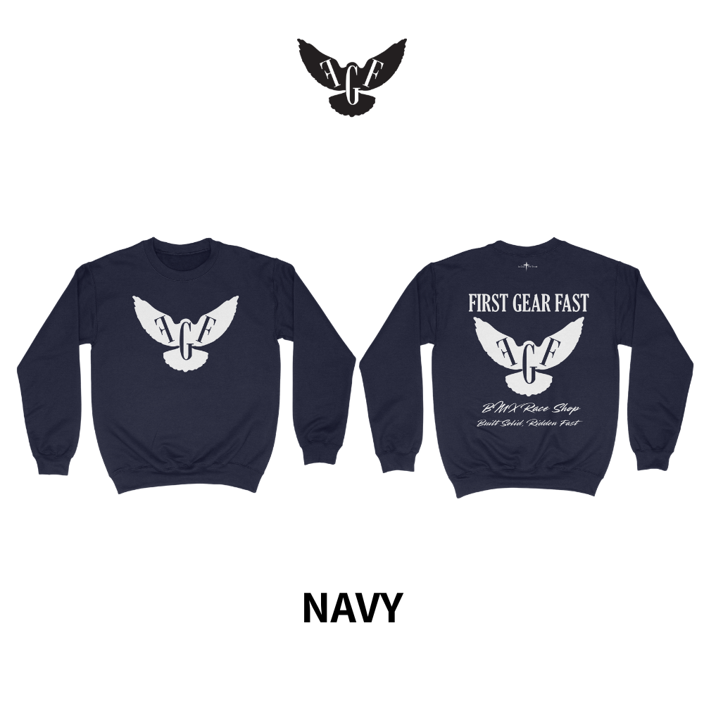 Heavyweight Crewneck Sweatshirt – Classic Fleece Pullover | First Gear Fast