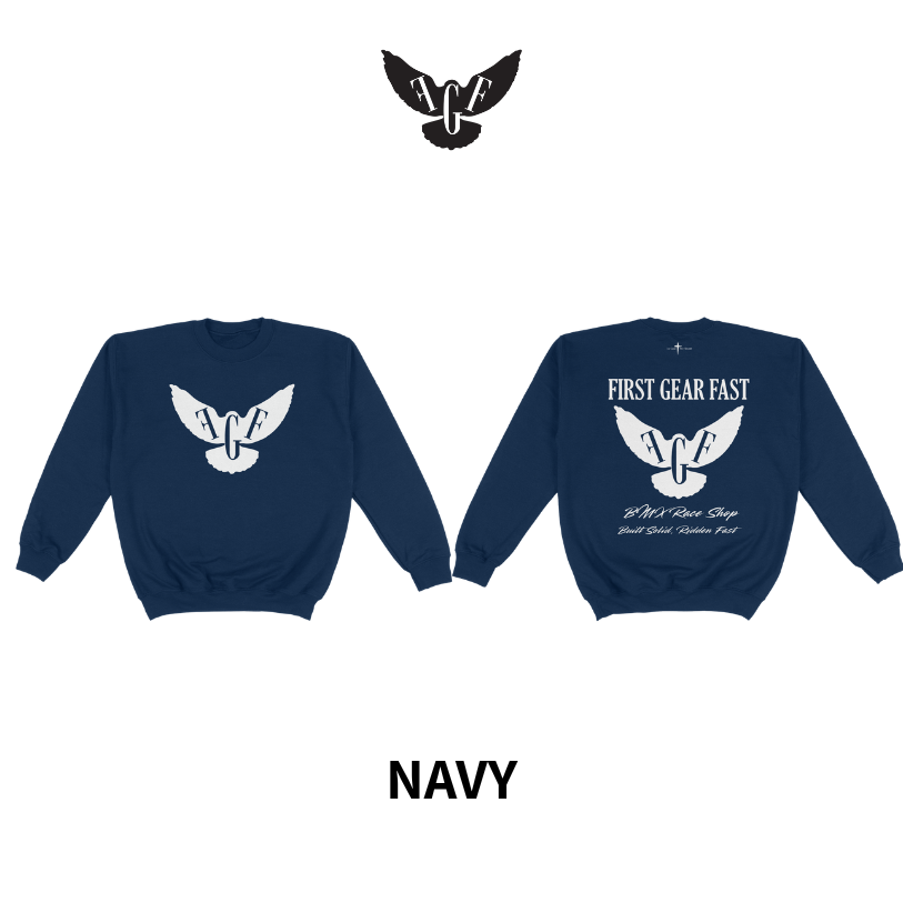 Youth Heavyweight Crewneck Sweatshirt – Classic Fleece Pullover | First Gear Fast