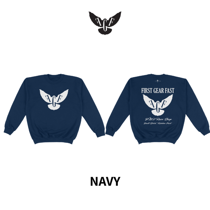 Youth Heavyweight Crewneck Sweatshirt – Classic Fleece Pullover | First Gear Fast