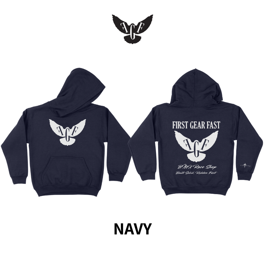 Youth Heavyweight Hoodie – Classic Fleece Pullover Sweatshirt | First Gear Fast