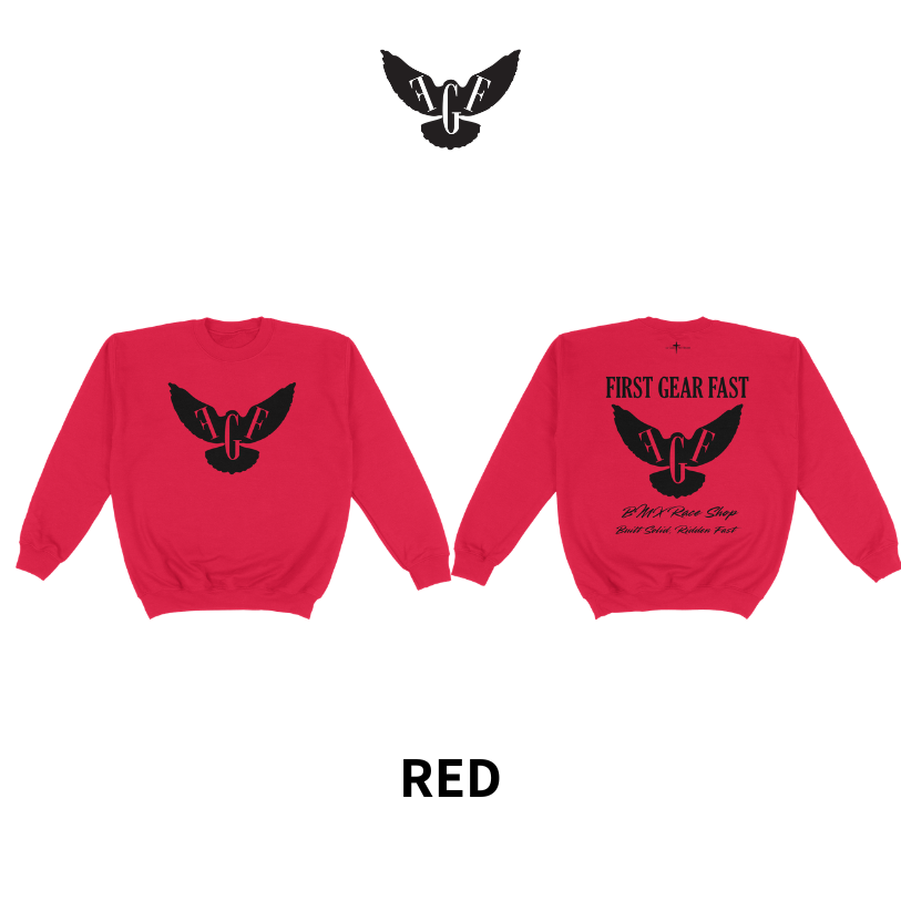 Youth Heavyweight Crewneck Sweatshirt – Classic Fleece Pullover | First Gear Fast
