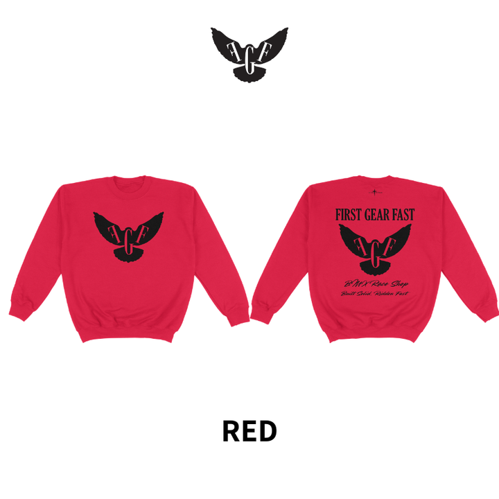 Youth Heavyweight Crewneck Sweatshirt – Classic Fleece Pullover | First Gear Fast