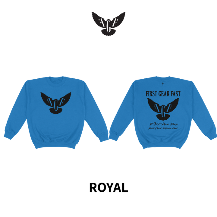 Youth Heavyweight Crewneck Sweatshirt – Classic Fleece Pullover | First Gear Fast