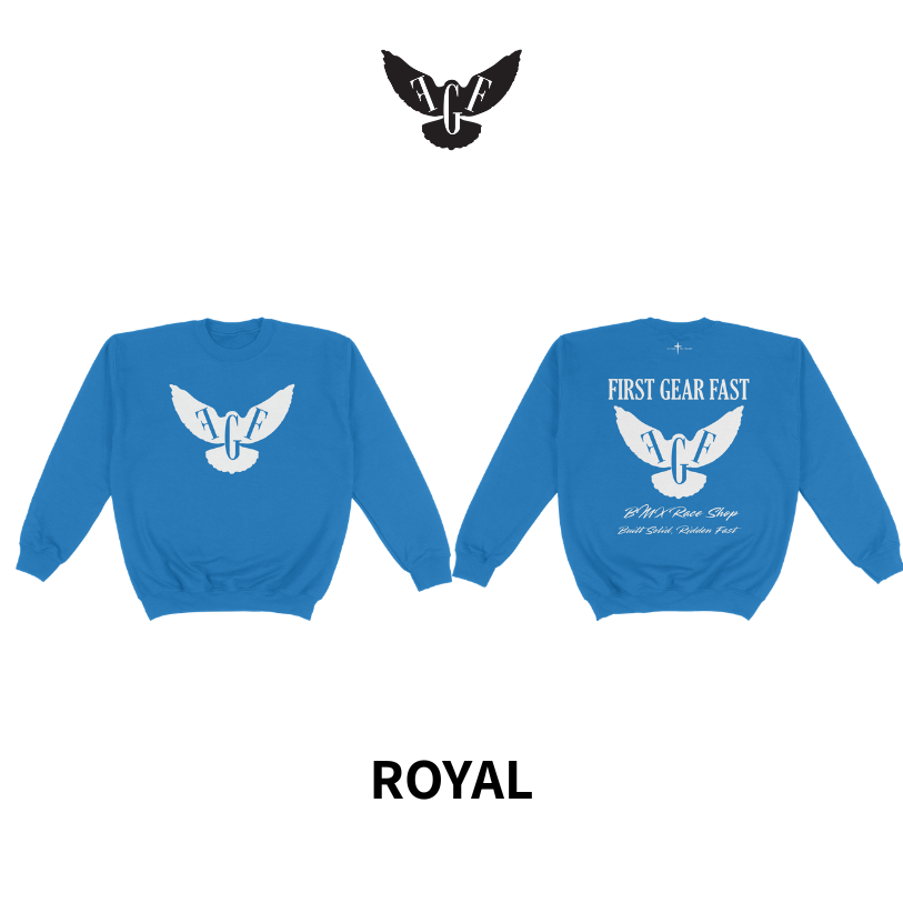 Youth Heavyweight Crewneck Sweatshirt – Classic Fleece Pullover | First Gear Fast