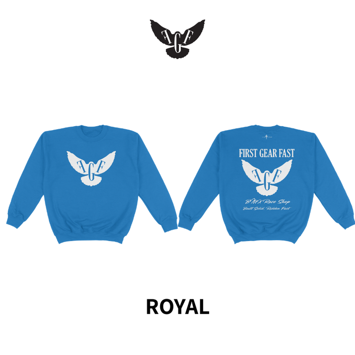 Youth Heavyweight Crewneck Sweatshirt – Classic Fleece Pullover | First Gear Fast