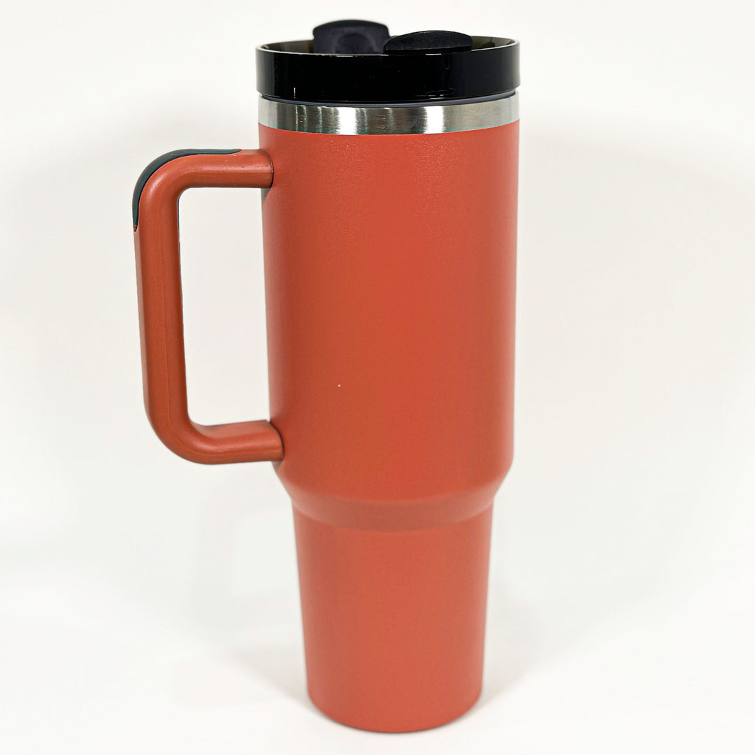 Rust Tumbler with lid and handle. Personalized Gift for Mom and Dad. Custom Christmas gift. Gift ideas for fall. Halloween Boo basket for Friend