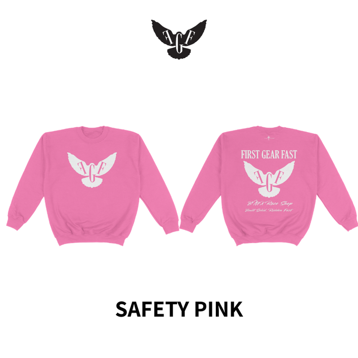 Youth Heavyweight Crewneck Sweatshirt – Classic Fleece Pullover | First Gear Fast