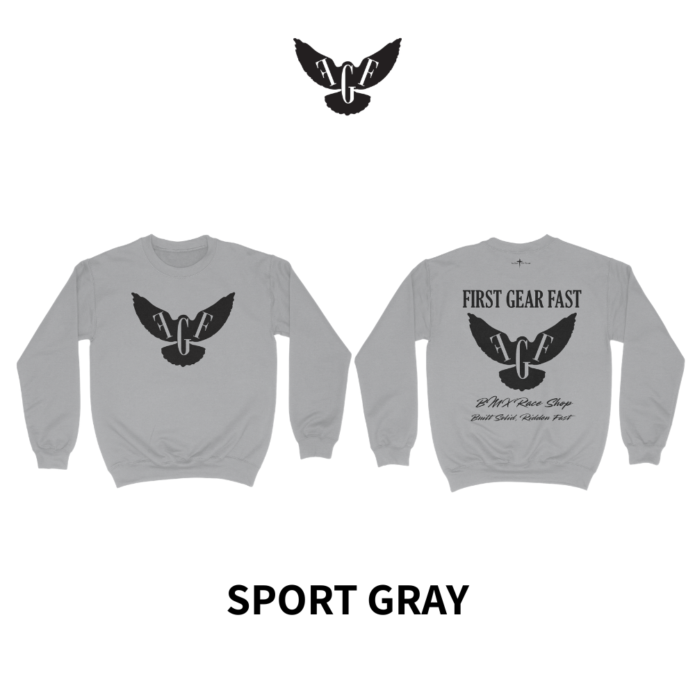 Heavyweight Crewneck Sweatshirt – Classic Fleece Pullover | First Gear Fast