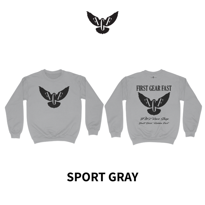 Heavyweight Crewneck Sweatshirt – Classic Fleece Pullover | First Gear Fast
