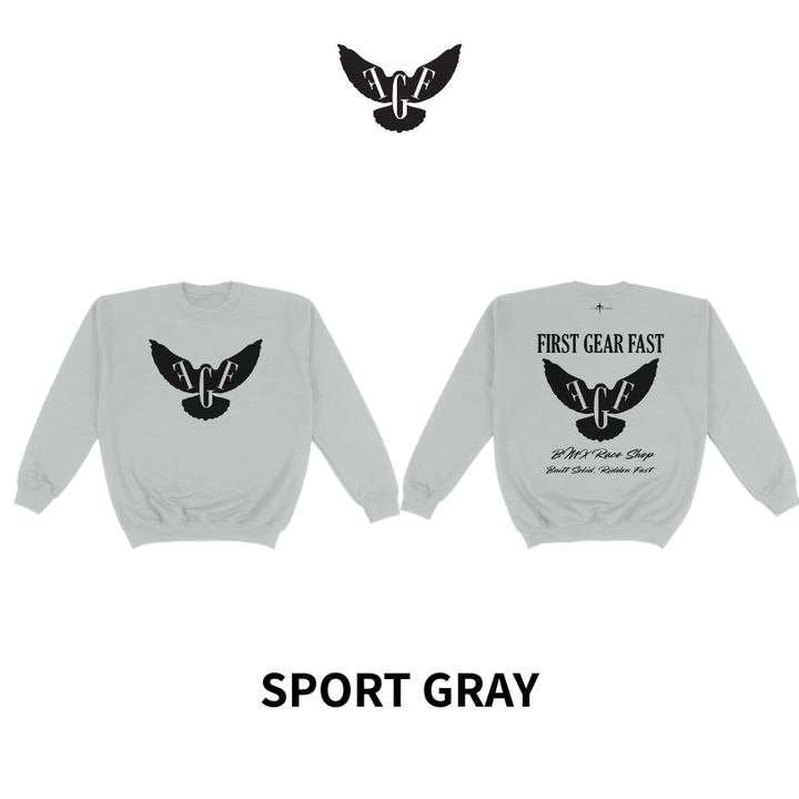 Youth Heavyweight Crewneck Sweatshirt – Classic Fleece Pullover | First Gear Fast