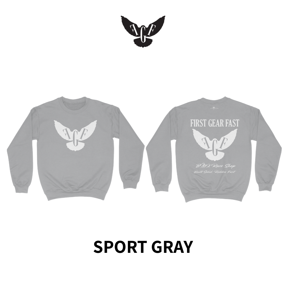 Heavyweight Crewneck Sweatshirt – Classic Fleece Pullover | First Gear Fast
