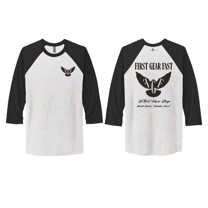 Premium Performance 3/4 Sleeve Raglan Shirt – Lightweight Athletic Tee | First Gear Fast