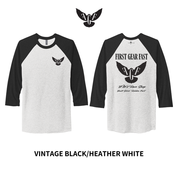 Premium Performance 3/4 Sleeve Raglan Shirt – Lightweight Athletic Tee | First Gear Fast