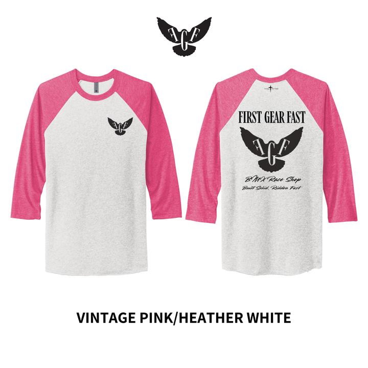 Premium Performance 3/4 Sleeve Raglan Shirt – Lightweight Athletic Tee | First Gear Fast