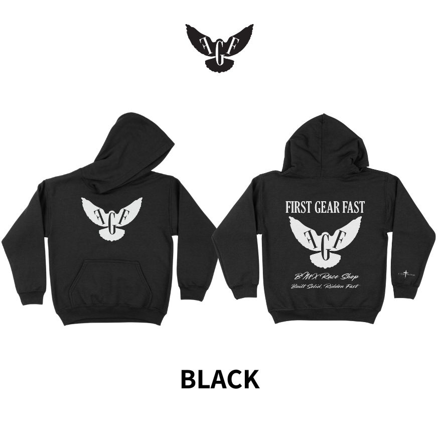 Youth Heavyweight Hoodie – Classic Fleece Pullover Sweatshirt | First Gear Fast