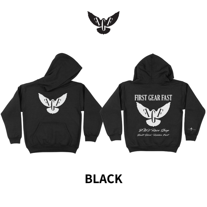 Youth Heavyweight Hoodie – Classic Fleece Pullover Sweatshirt | First Gear Fast