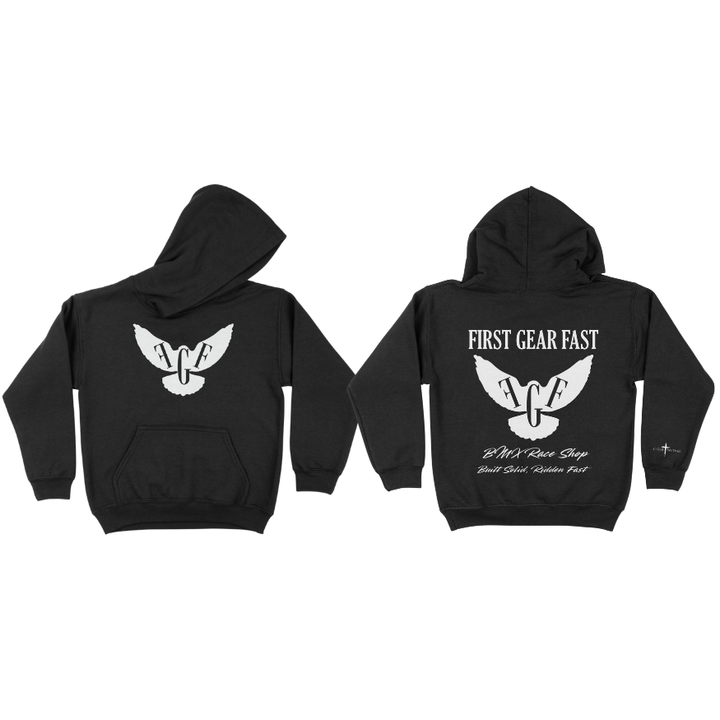 Youth Heavyweight Hoodie – Classic Fleece Pullover Sweatshirt | First Gear Fast