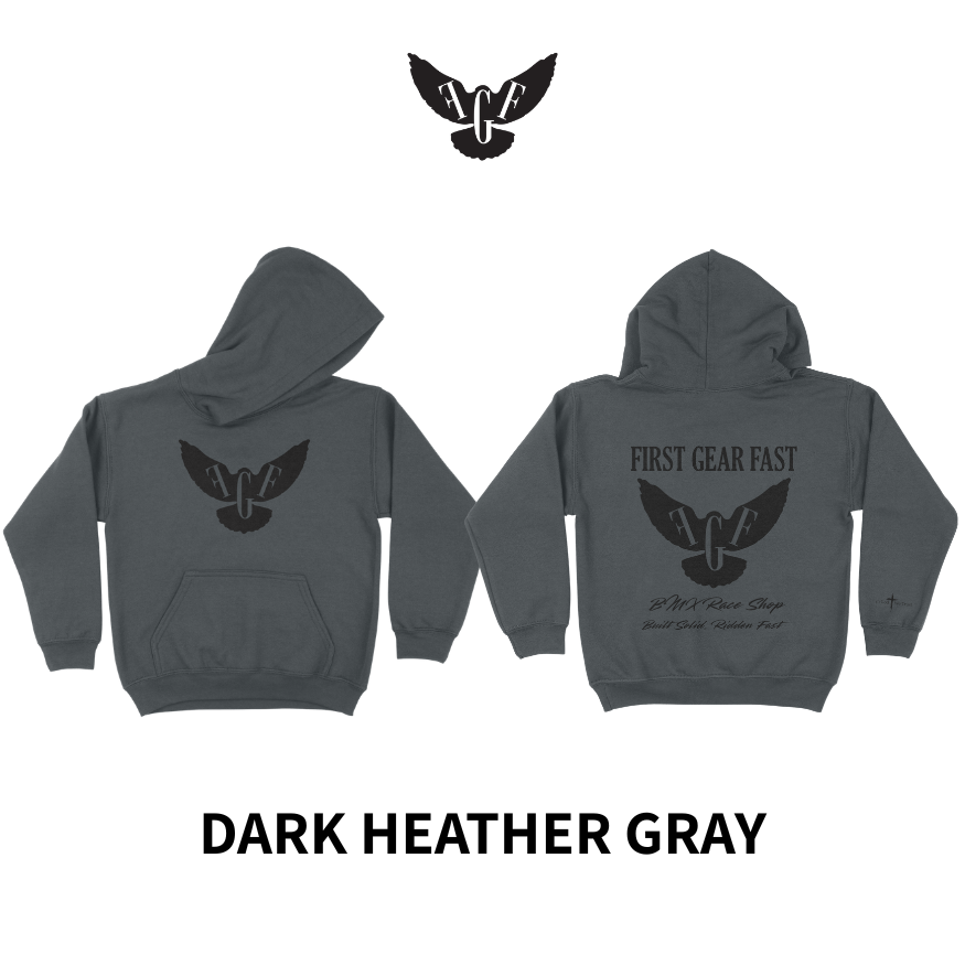 Youth Heavyweight Hoodie – Classic Fleece Pullover Sweatshirt | First Gear Fast