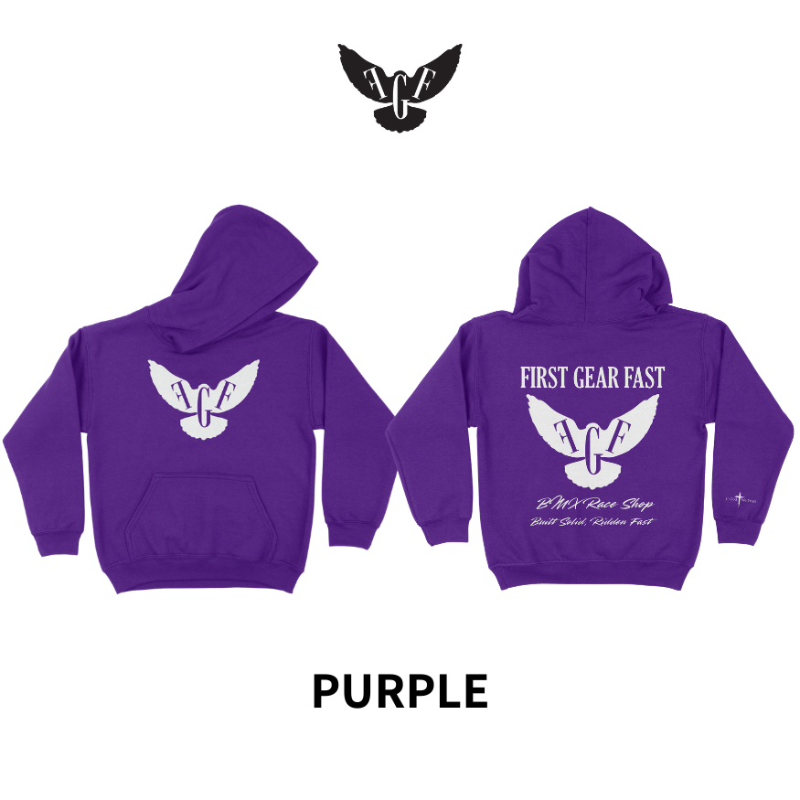 Youth Heavyweight Hoodie – Classic Fleece Pullover Sweatshirt | First Gear Fast