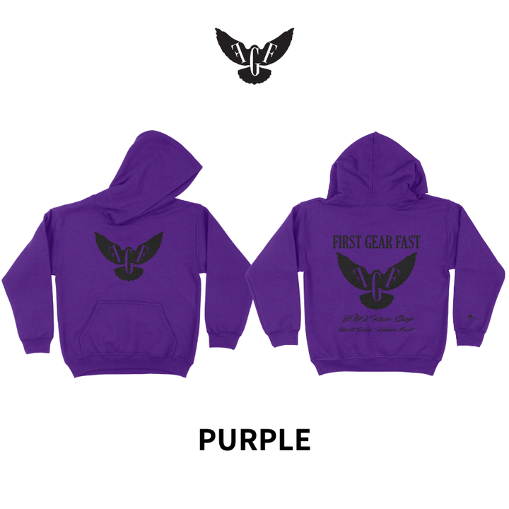 Youth Heavyweight Hoodie – Classic Fleece Pullover Sweatshirt | First Gear Fast