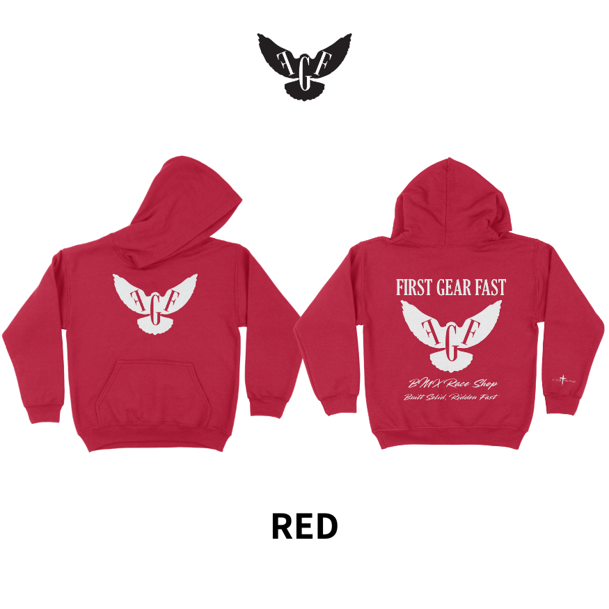 Youth Heavyweight Hoodie – Classic Fleece Pullover Sweatshirt | First Gear Fast
