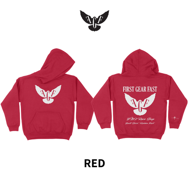 Youth Heavyweight Hoodie – Classic Fleece Pullover Sweatshirt | First Gear Fast