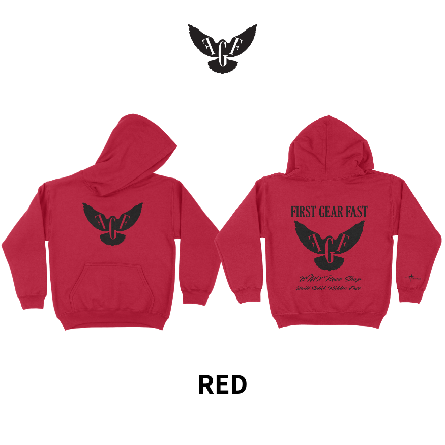 Youth Heavyweight Hoodie – Classic Fleece Pullover Sweatshirt | First Gear Fast