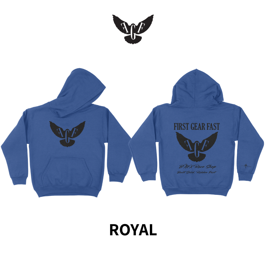 Youth Heavyweight Hoodie – Classic Fleece Pullover Sweatshirt | First Gear Fast