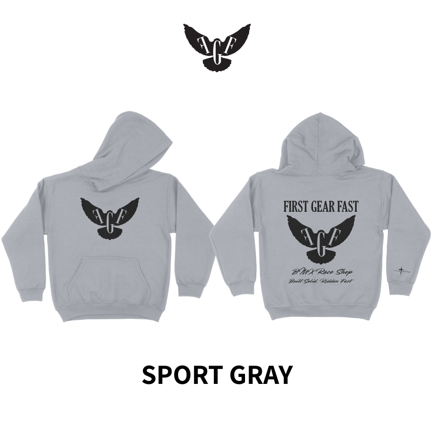 Youth Heavyweight Hoodie – Classic Fleece Pullover Sweatshirt | First Gear Fast