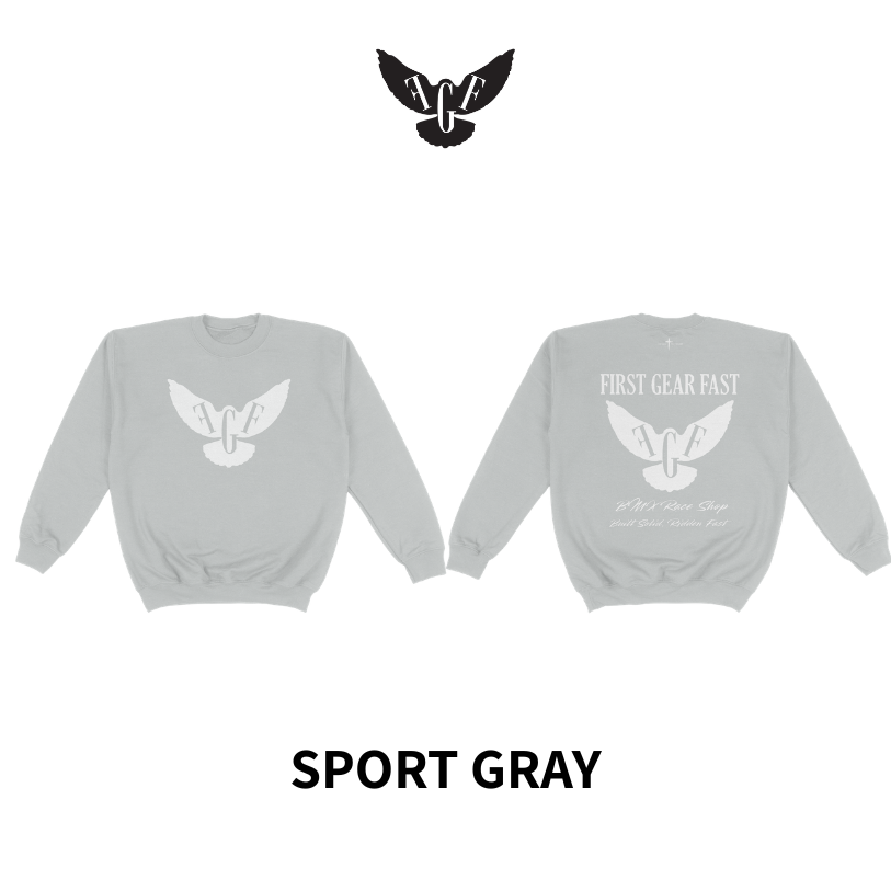 Youth Heavyweight Crewneck Sweatshirt – Classic Fleece Pullover | First Gear Fast